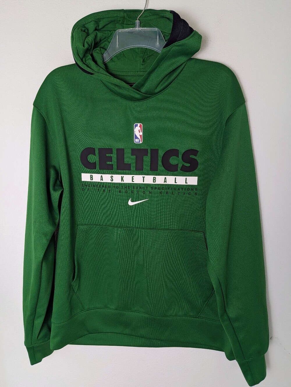 NIKE BOSTON CELTICS NBA BASKETBALL GREEN HOODIE SIZE Medium Performance New